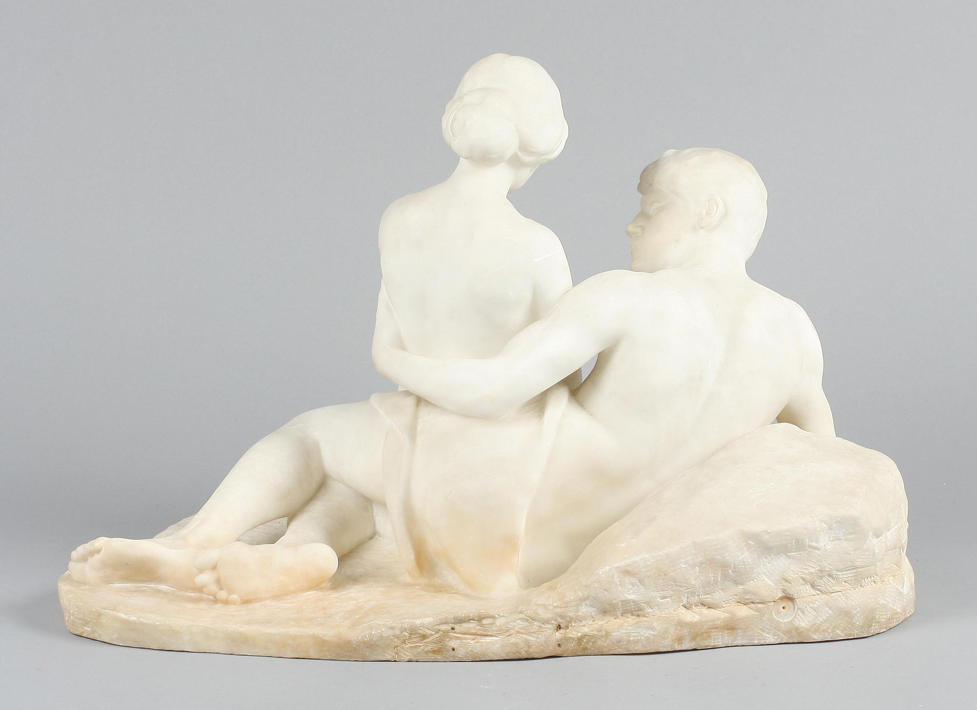 STEPHAN SINDING, skulptur, marmor, sign.