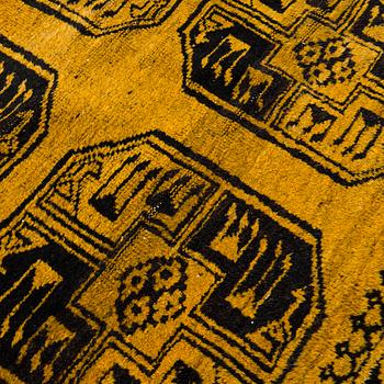 An Afghan carpet, old. Circa 280x202 cm.