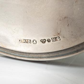 A pair of Swedish silver candlesticks, mark of GAB, Stockholm 1968.