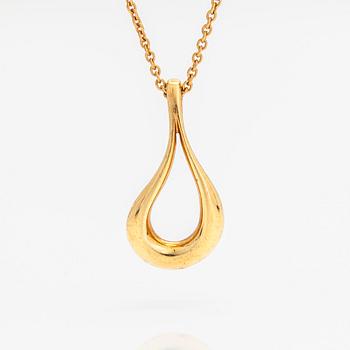 Tiffany & Co, Elsa Peretti, halsband, "Open Teardrop", 18K guld.
