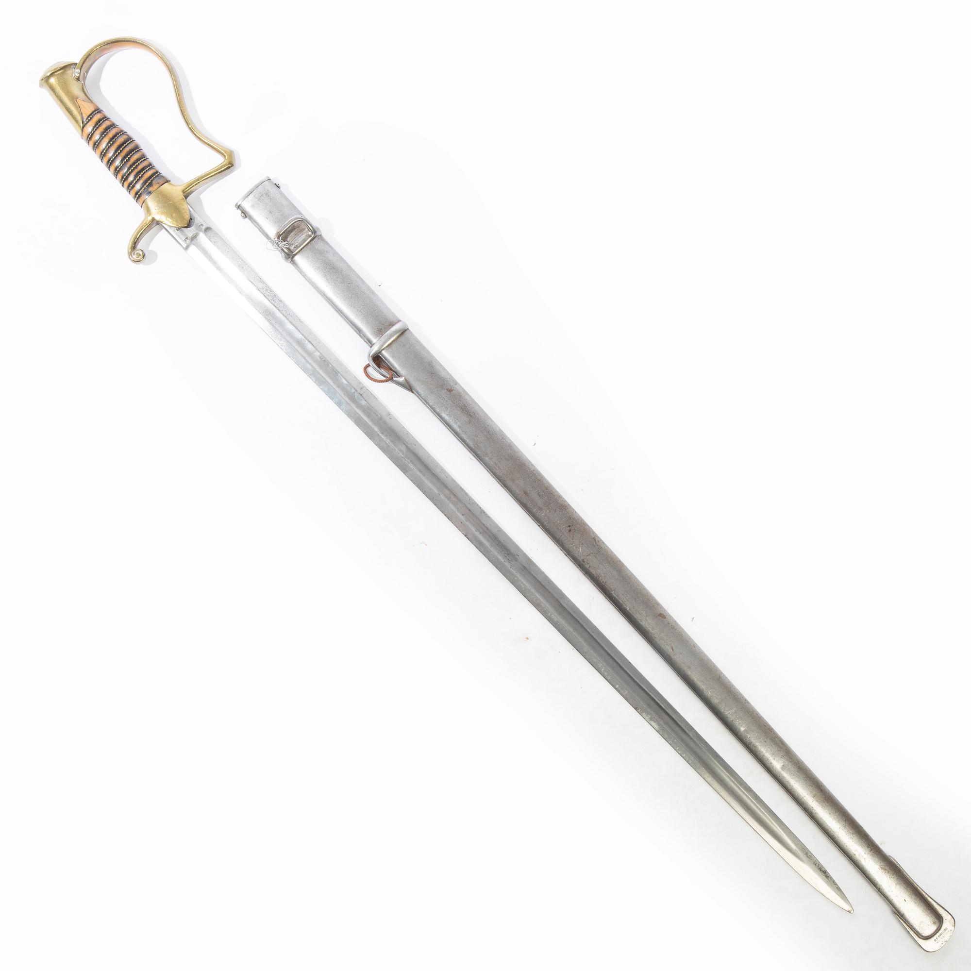 Sabel, svensk, m/1889 för artilleriet, med balja,.