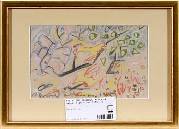 Uno Vallman · UNO VALLMAN, krita på papper, sign o dat 1959.