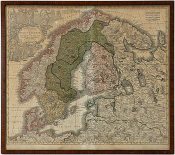 Mattheus (Matthäus) Seutter, "Suiciae Daniae et Norwegiae".