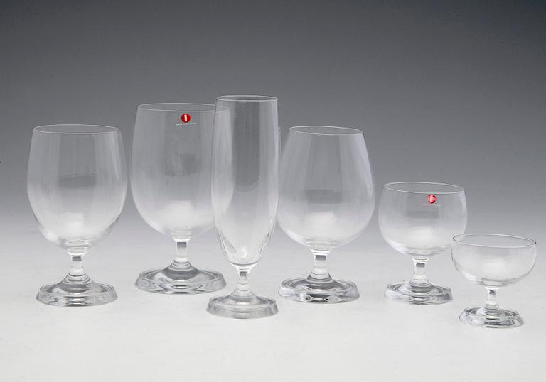 Tapio Wirkkala, A SET OF GLASSES, 55 PIECES.