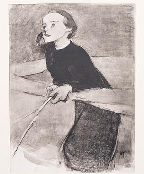 HELENE SCHJERFBECK, mapp med reproduktioner, 48 st.