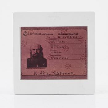 Bengt Olsson (1945-), Slide Positive of Kjartan Slettemark's ID Card.
