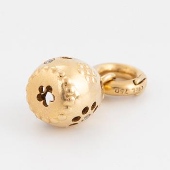 OLE LYNGGAARD, berlock "Sweet drops" med briljantslipade diamanter.