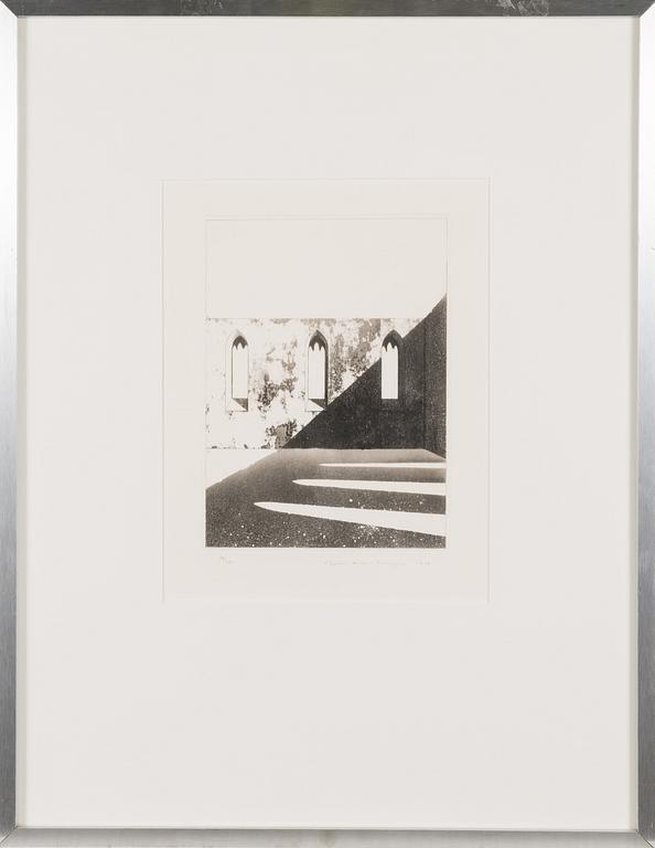 PENTTI LUMIKANGAS, aquatint and dry point, signed and dated 1977, numbered 89/100.