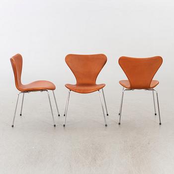 ARNE JACOBSEN, stolar 6 st "Sjuan för Fritz Hansen Danmark.