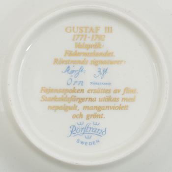 Twelve porcelain custard cups with covers and stands, Rörstrand, Sweden, second half of the 20th century.