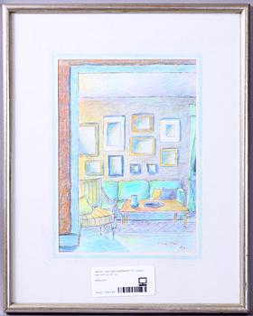 SIGVARD BERNADOTTE, pastell, sign och dat -90.