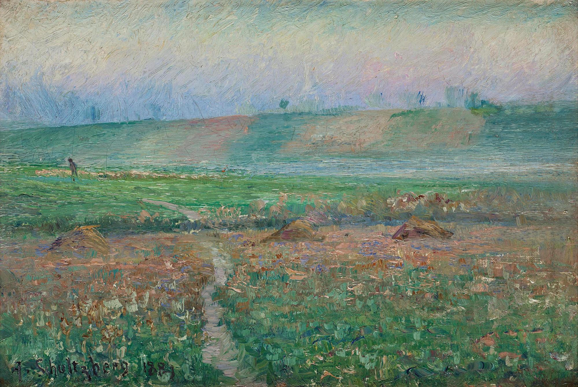 Anshelm Schultzberg, French summer landscape, Grez-sur-Loing.