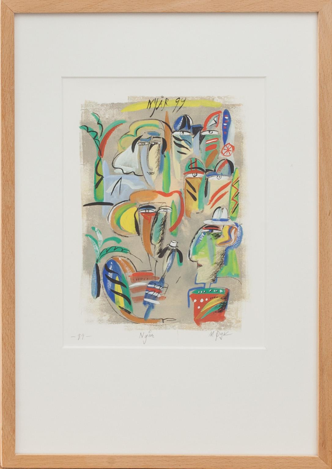 MADELEINE PYK, gouache, signerad och daterad -99-.