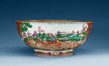1615. BÅLSKÅL, kompaniporslin. Qing dynastin, Qianlong (1736-95).
