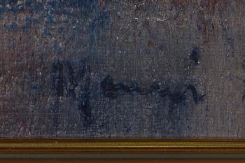 Elvi Maarni, olja på pannå, signerad.