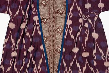 A silk Ikat Chapan, Central Asian, 1880s.