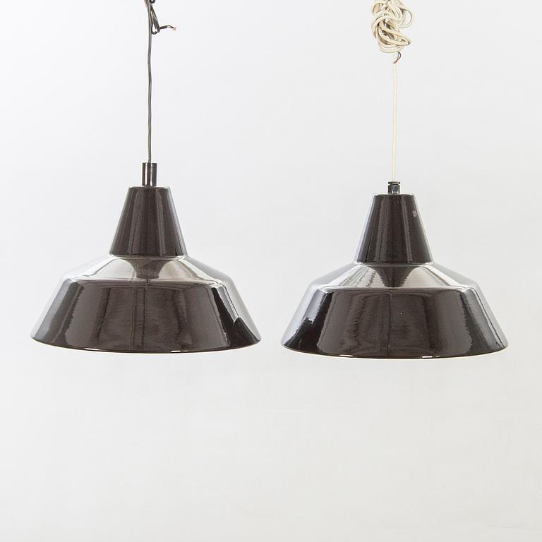 Louis Poulsen, A set of two Danish ceiling lamps, later part of the 20th century.