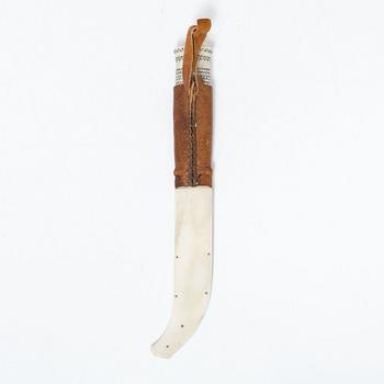 Half-horn knife, signed.
