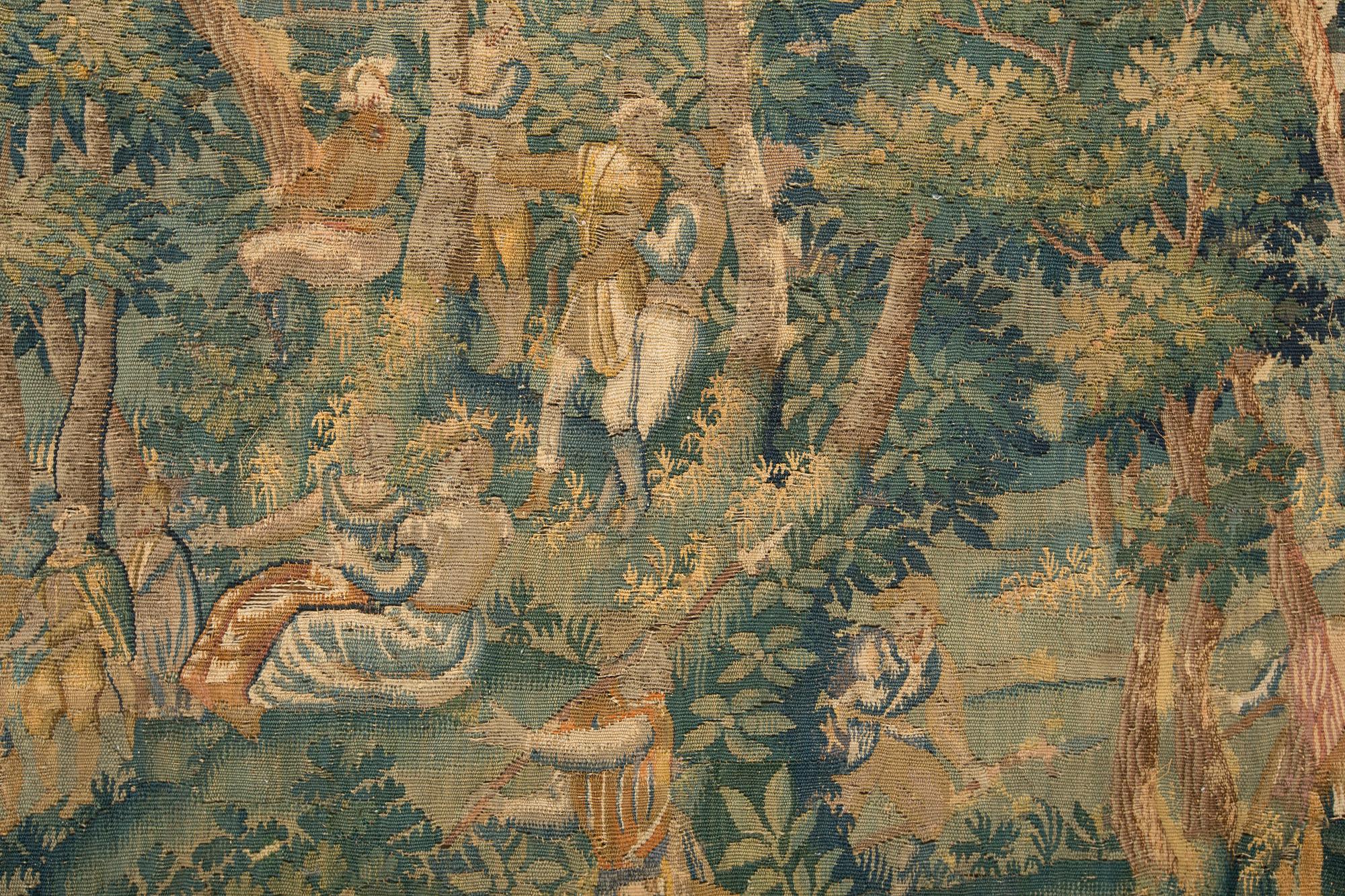 TAPESTRY, tapestry weave, probably Flanders, 17th century. Ca 217 x 271 cm.