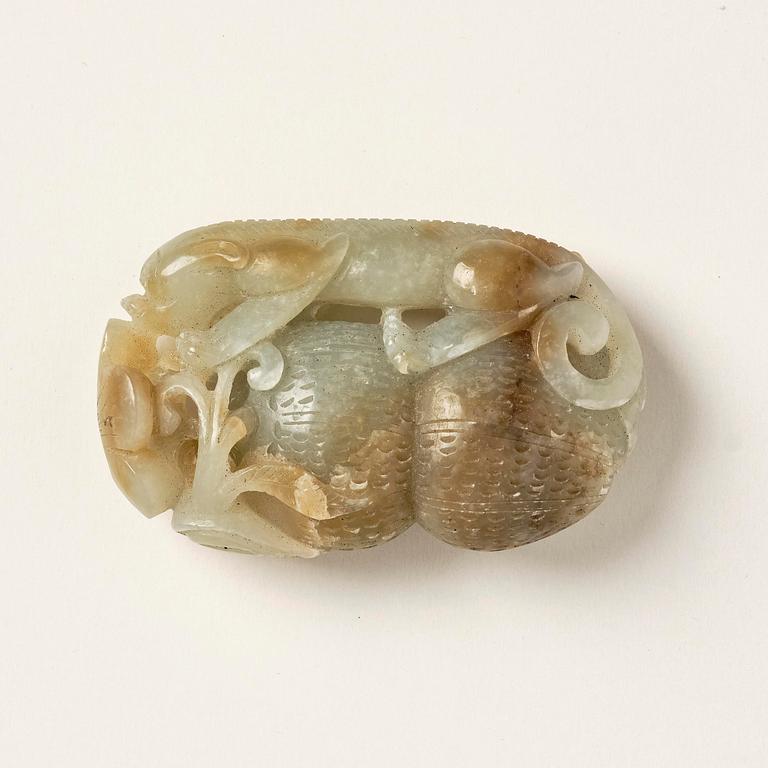 Skulptur, nefrit. Kina, 1900-tal.