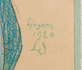 Louis Sparre, pastelli, signeerattu "Ljugarn 1920 LS".