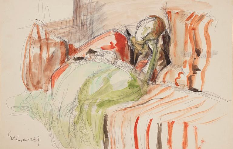 Isaac Grünewald, Sigrid on the couch.