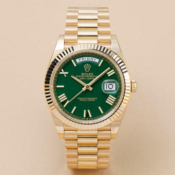 1037. Rolex, Day-Date 40, "Money Green Dial", ca 2024.