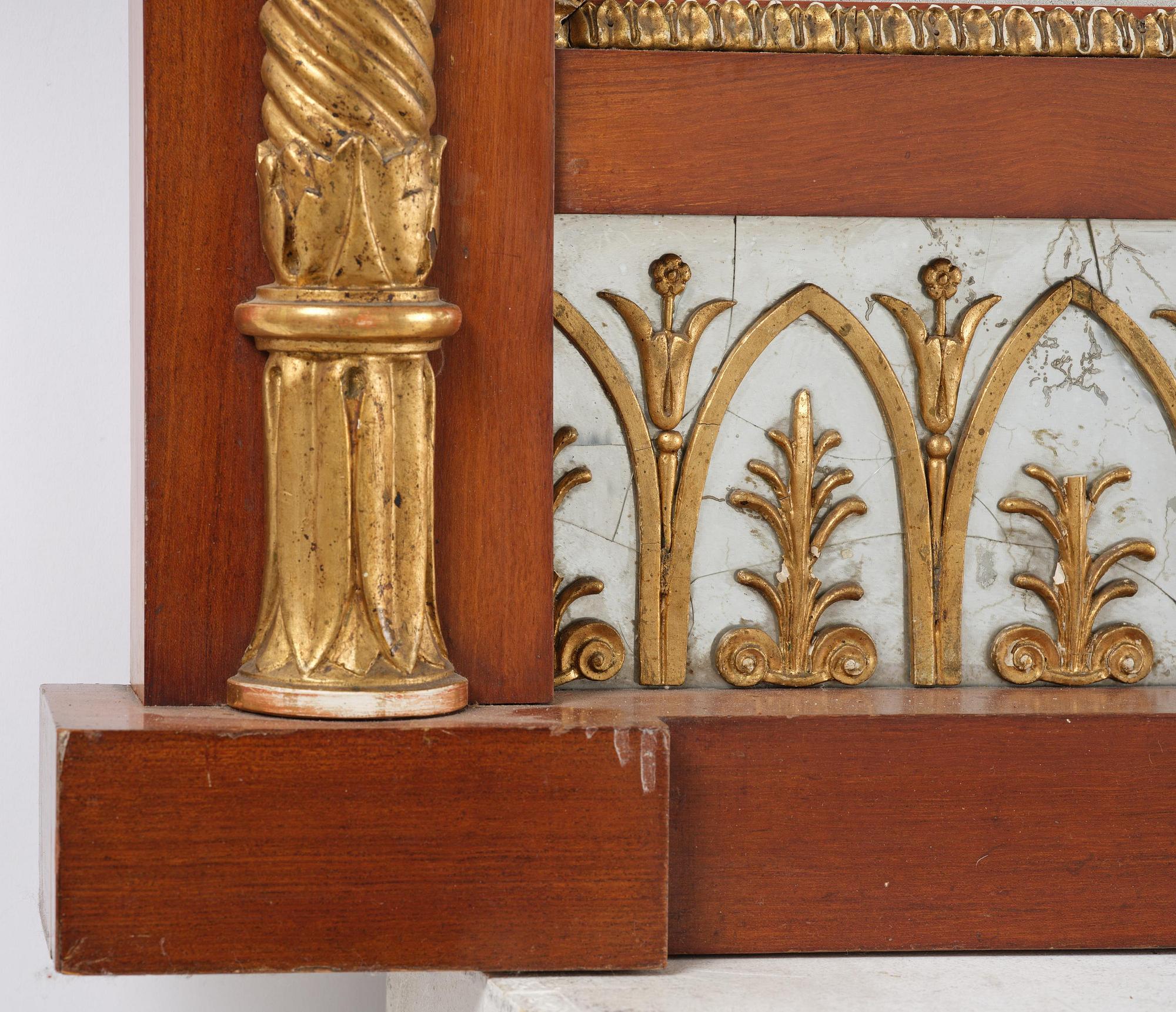 Spegel, av Johan Martin Berg  (spegelfabrikör i Göteborg 1803-37), Empire.