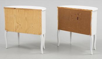 SÄNGBORD, ett par, 1900-talets mitt.
