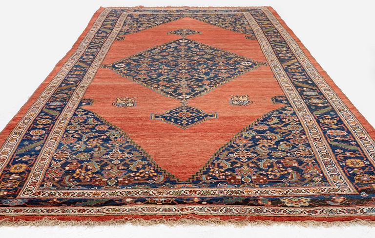 An antique Bidjar carpet, West Persia, c. 380 x 174 cm.