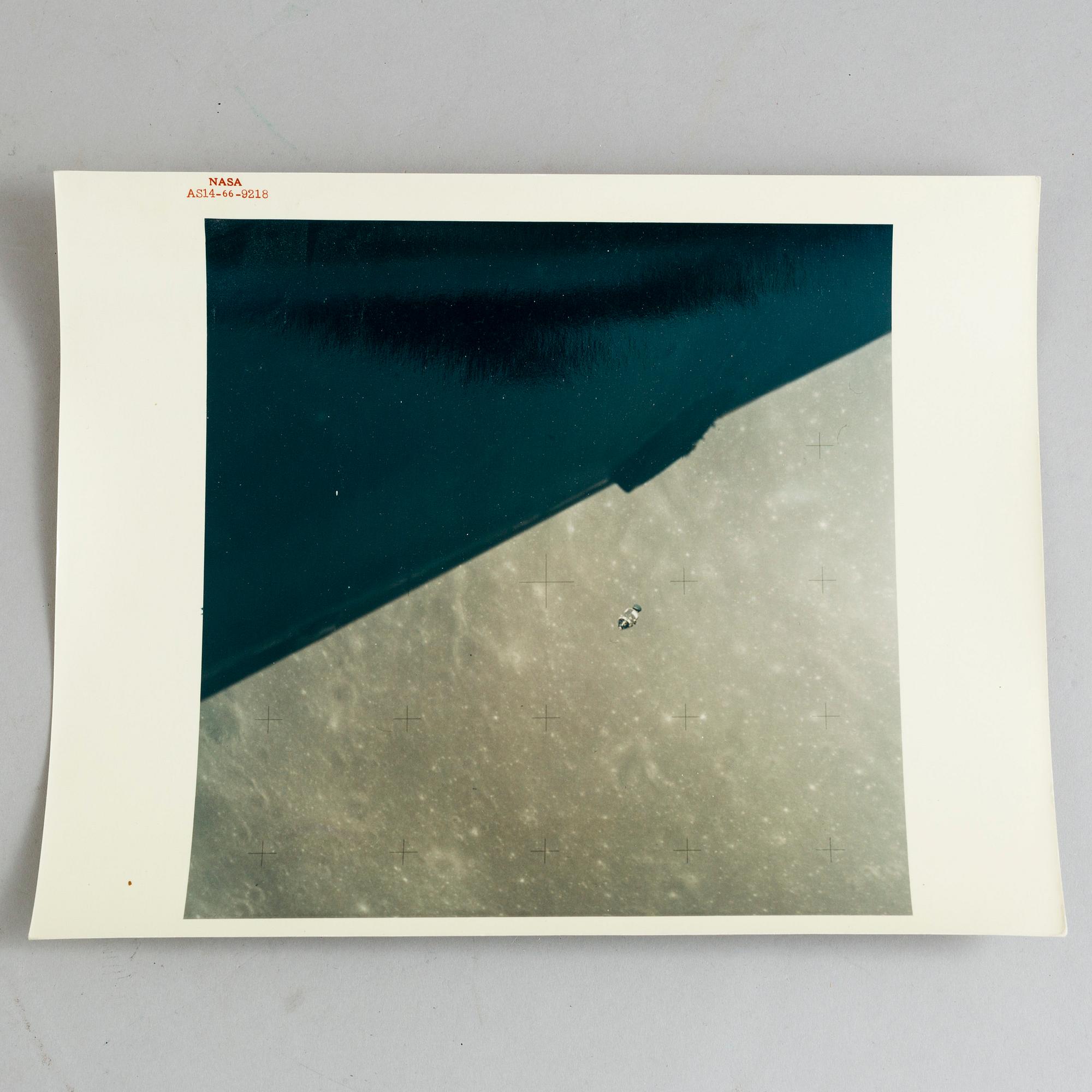 A collection of 8 photographs by NASA Apollo 14, 1971, stamped.