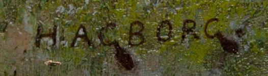 August Hagborg, a signed oil on canvas.