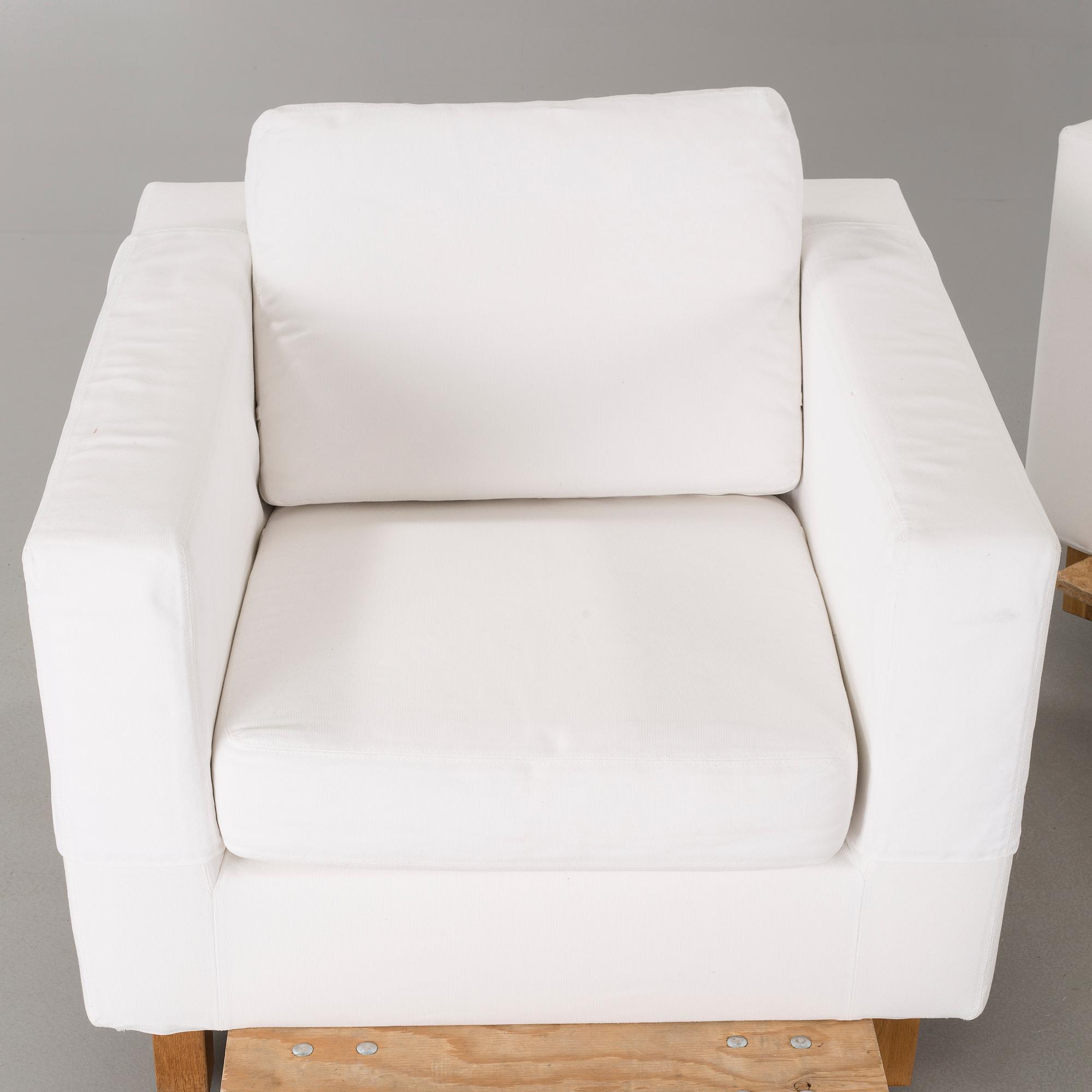 A pair of armchairs by Ihreborn, Sweden, late 20th / early 21st century.