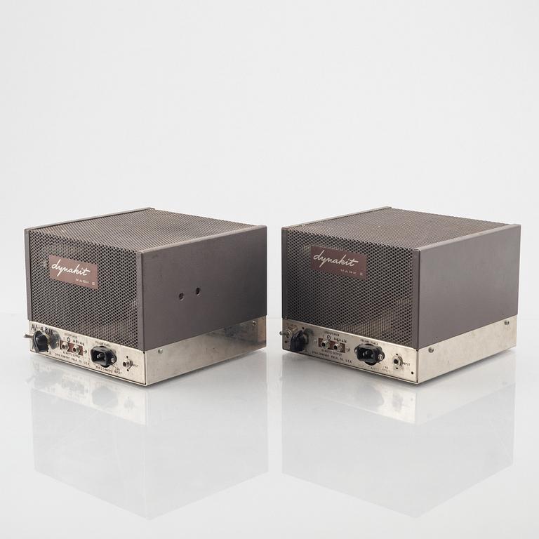 Dynaco, "Dynakit Mark 3", tube amplifier, a pair, USA, 1960s/70s.