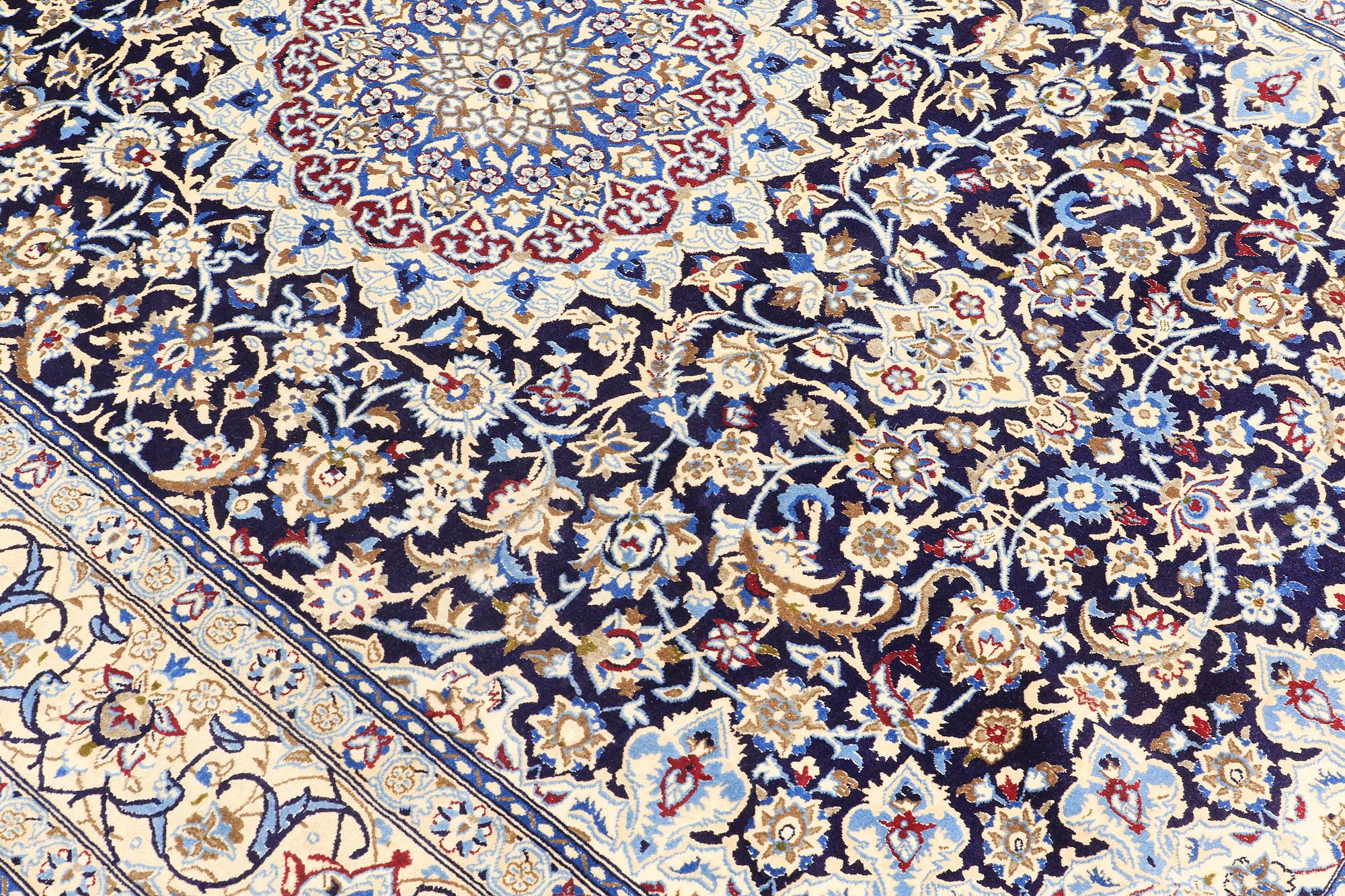 A carpet, Nain part silk so called 9 LAA, ca 322 x 211 cm.