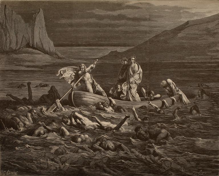 BOK, Divina Commedia av Dante Alighieris, framställd i teckningar af Gustave Doré.