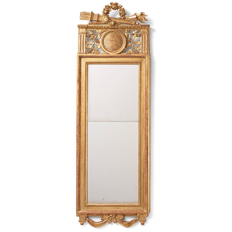 A Swedish Gustavian mirror, second part of the 18th century.