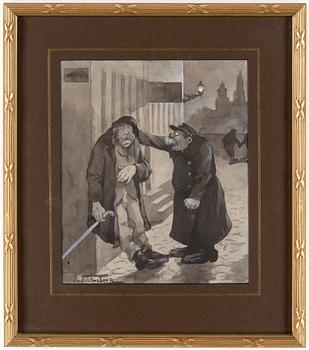 Anders Forsberg · ANDERS FORSBERG, gouache, signerad.