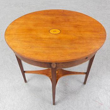 An end of the 19th Century late Gustavian style mahogany table.