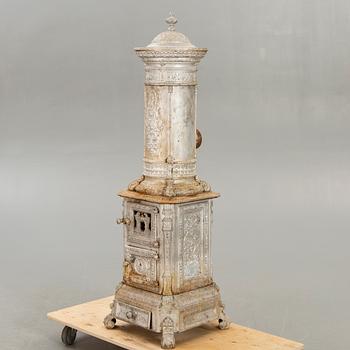 An early 1900s cast iron stove.