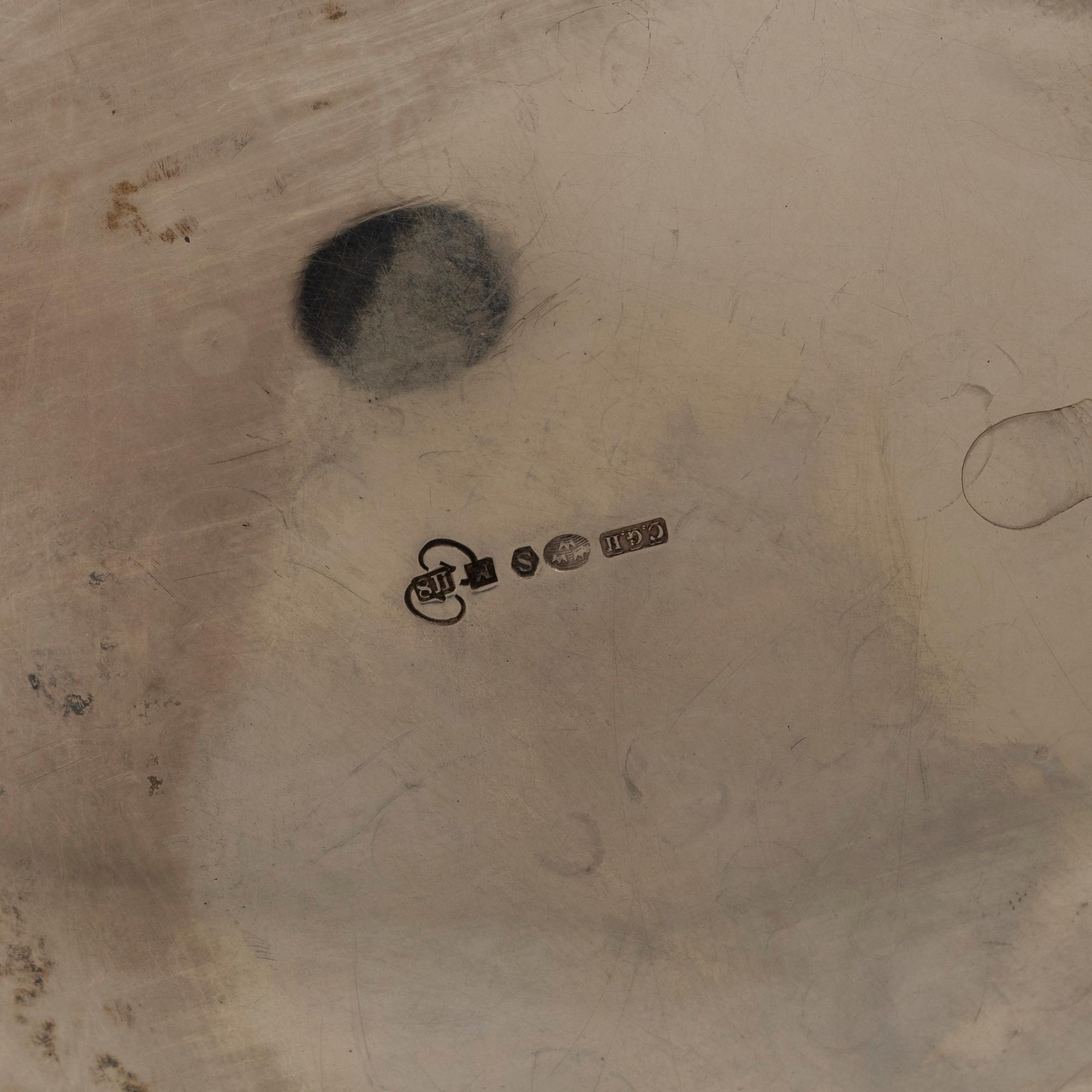 Kaffekanna och gräddkanna, silver, rokokostil, CG Hallberg, 1934.