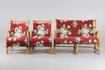 SOFFGRUPP, rotting, 3 delar, 1900-talets mitt.