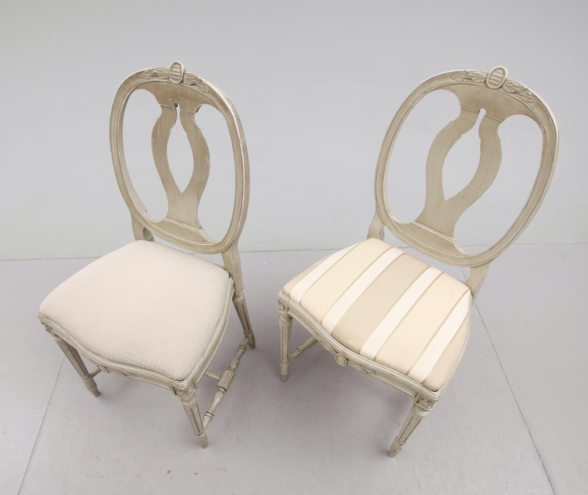 STOLAR, 1 par, gustaviansk stil, 1900-tal.