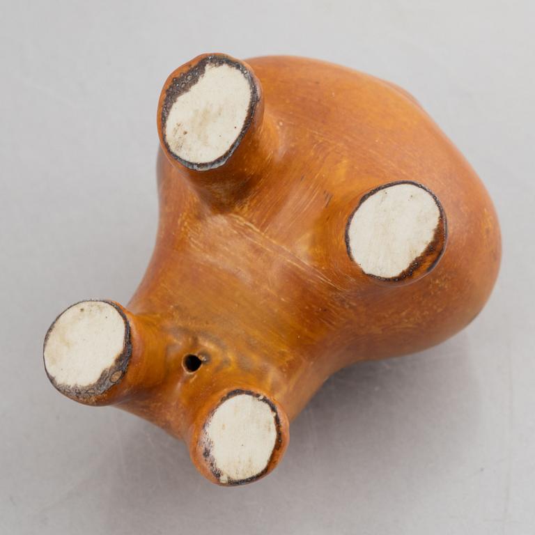 Lisa Larson, two stoneware figurines, 'Bulldog Midi' and 'Bulldog Mini', from the series "Kennel", Gustavsberg.