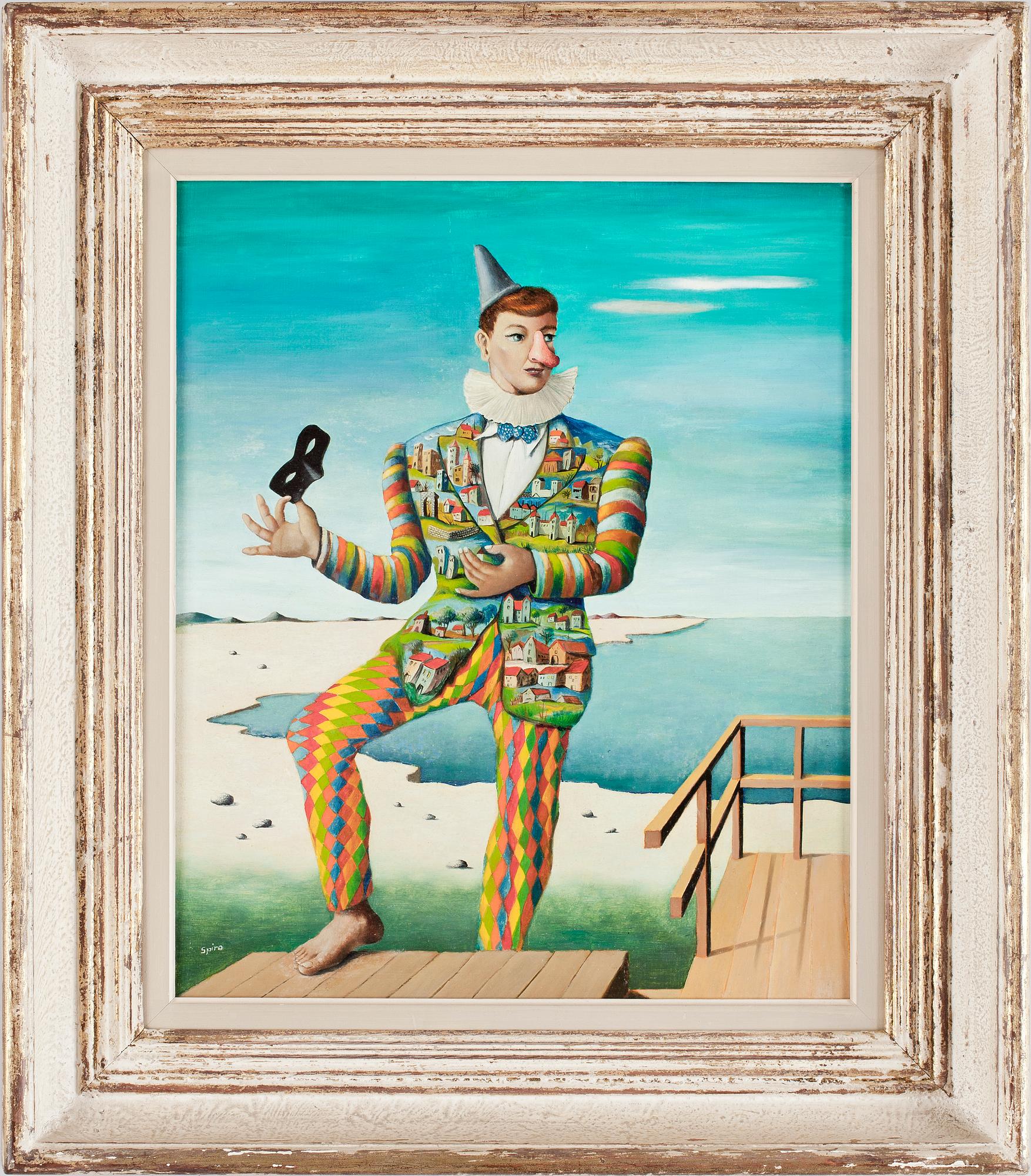 GEORGES SPIRO, olja på pannå, sign.