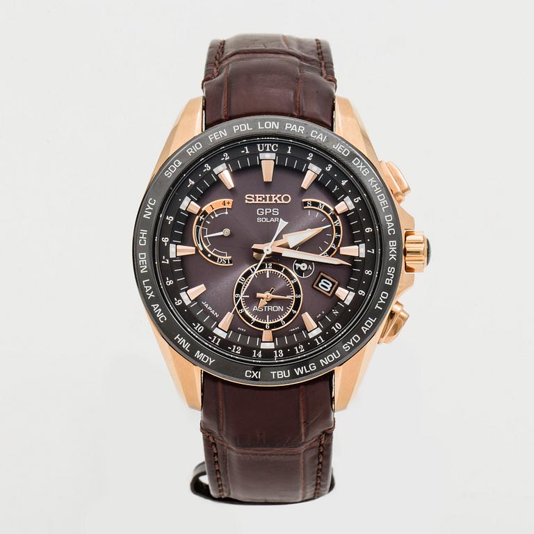 SEIKO, Astron GPS Solar, "Novak Djokovic" Limited Edition 2015, wristwatch, 45 mm,