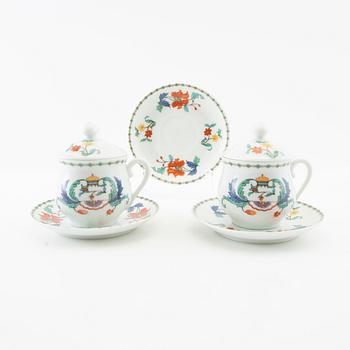 Cremekoppar 12 st Limoges/Porcelaine de Paris 1900-talets första hälft/mitt.