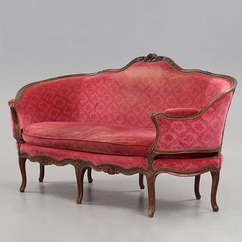 A Louis XV mid 18th century sofa.