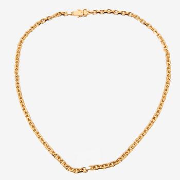 Necklace anchor link 18K gold Balestra Italy.