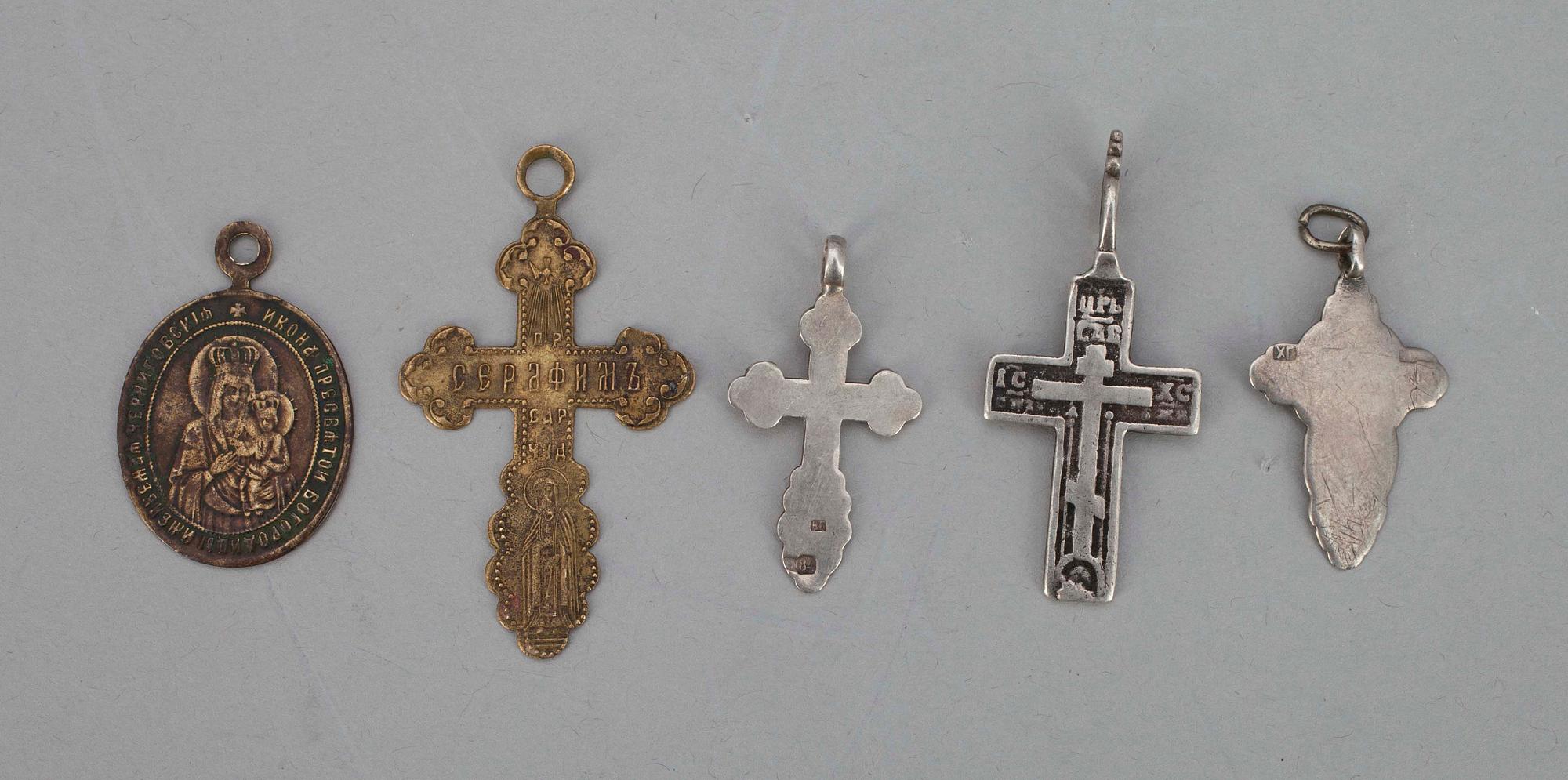 KORS, 5 st, silver samt mässing, Ryssland.